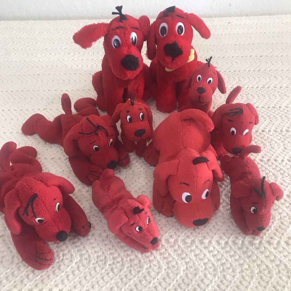 Cares Clifford Big Red Dog Friends Plush Lot 10 Emily Elizabeth Cleo T-Bone
